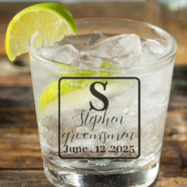 新郎の友人への特別な贈り物 - オーダーメイドのモノグラムショットグラス ショットグラス