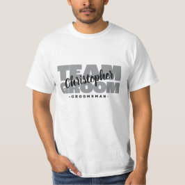 新郎の友人チーム グレイ 新郎の友人の名前 Tシャツ