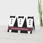 新郎の友人感謝カード3点セット カスタマイズ可能 V2 サンキューカード (裏面)