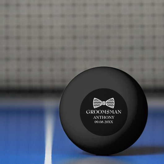 新郎の友人 バチェラーパーティー 黒 モダン ウェディング 卓球ボール (ネット)