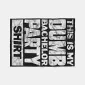 新郎の友達の結婚式 これが私の馬鹿な独身パーティー フリースブランケット (正面(横))