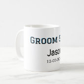 新郎の友達グループのメンバー 結婚前のお別れパーティー  に名前を追加 コーヒーマグカップ (正面左)