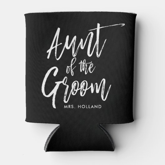 新郎の叔母 |スクリプトスタイルカスタム結婚式 缶クーラー (正面)