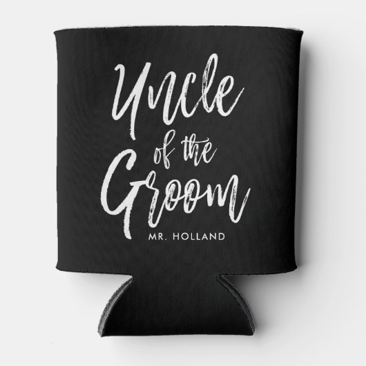 新郎の叔父 |スクリプトスタイルカスタム結婚式 缶クーラー (正面)