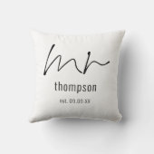 新郎の名前の記念品 クッション (裏面)