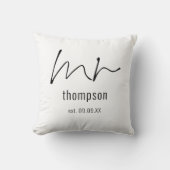 新郎の名前の記念品 クッション (正面)