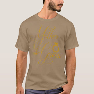 新郎の女性の母かわいいブライダル結婚の金ゴールド Tシャツ