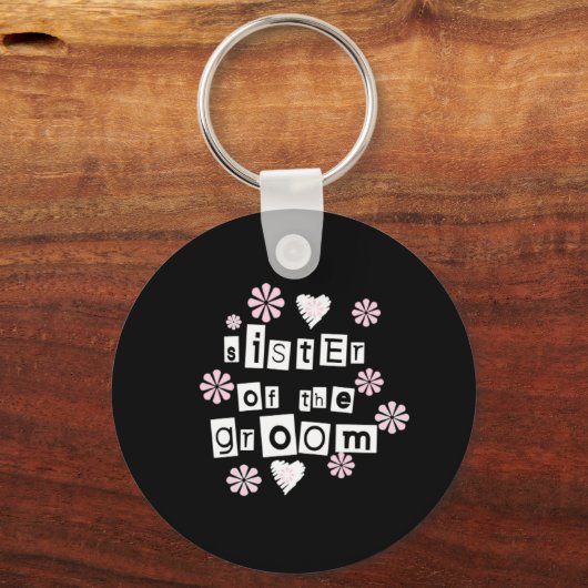 新郎の妹の白の黒 キーホルダー (正面)