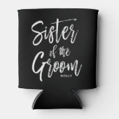 新郎の姉妹 |スクリプトスタイルカスタム結婚式 缶クーラー (正面)