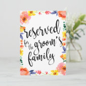 新郎の家族のフローラ手頃用に予約 (スタンド正面)