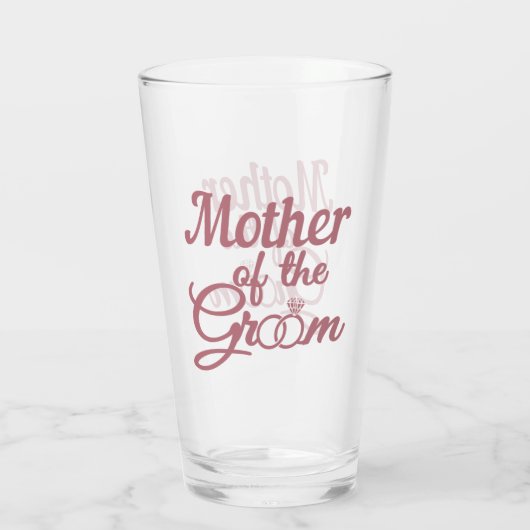 新郎の家族の結婚マッチングの母 タンブラーグラス (裏面)