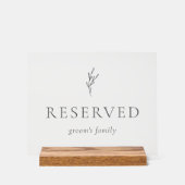 新郎の家族ミニマルシンプルリストエレガント アクリルサイン (正面)