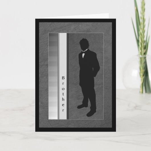 新郎の弟からの結婚式のベストマン依頼 招待状 (正面)