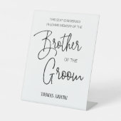 新郎の弟のメモリアル予約結婚椅子 台座サイン (正面)