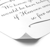 新郎の弟メモリアルウェディングチェア ポスター (角)