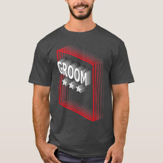 新郎の役職の評価レトロ Tシャツ