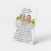 新郎の息子は必ずメ感謝していント 台座サイン (正面)