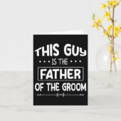 新郎の新婦の父親結婚だ カード (黄色い花)