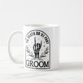 新郎の新婦婚約結婚ズハロウィンカップルMa コーヒーマグカップ (左)