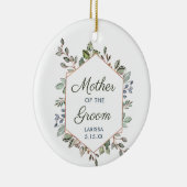 新郎の日パーソナライズされたの母結婚 セラミックオーナメント (右)