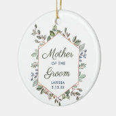 新郎の日パーソナライズされたの母結婚 セラミックオーナメント (左)