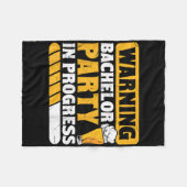 新郎の最後の宴　男だけの結婚前パーティー_1 フリースブランケット (正面(横))