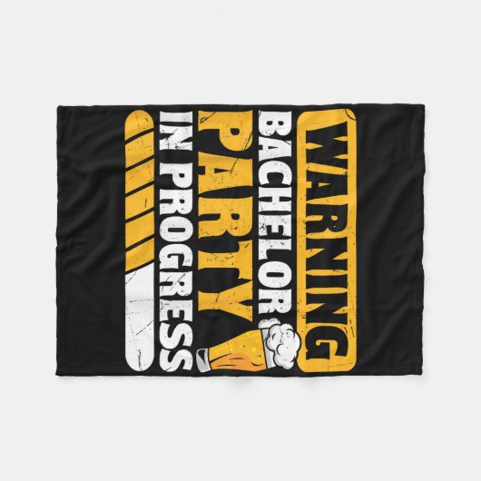 新郎の最後の宴　男だけの結婚前パーティー_1 フリースブランケット (正面(横))