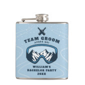 新郎の最後の独身パーティー スキー場での週末 チーム新郎 フラスク (正面)