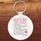 新郎の最後の独身パーティ チェックリスト 面白い キーホルダー (正面)