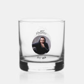 新郎の最高の男の写真  bachelor party ウイスキーグラス (裏面)