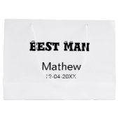 新郎の最高の男の独身パーティーの計画 - 日付：[日付] - 場所：[場所] - 詳細：[詳細] ラージペーパーバッグ (裏面)