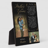 新郎の母が思い出結婚に残る写真 フォトプラーク (側面)