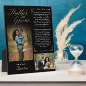 新郎の母が思い出結婚に残る写真 フォトプラーク (側面)