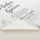 新郎の母に霜の松の引用文 シェルパブランケット (3/4)