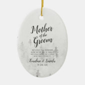 新郎の母に霜の松の引用文 セラミックオーナメント (正面)