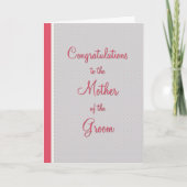 新郎の母のピンクのポルカのレース カード (正面)