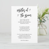 新郎の母の詩のハート 招待状 (スタンド正面)