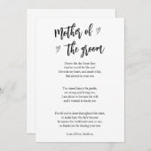 新郎の母の詩のハート 招待状 (正面/裏面)