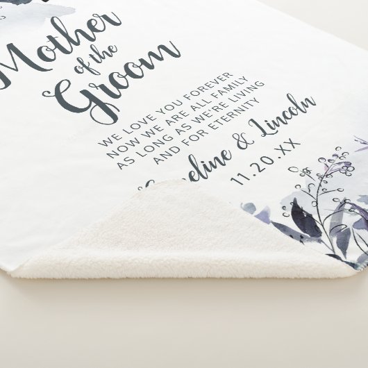 新郎の母への夜のフローラ引用文 シェルパブランケット (3/4)