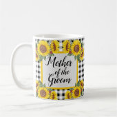 新郎の母イングパーソナライズされたハムひまわり コーヒーマグカップ (左)