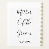 新郎の母ウェディングのシンプル贈り物 プランナー手帳 (裏面)