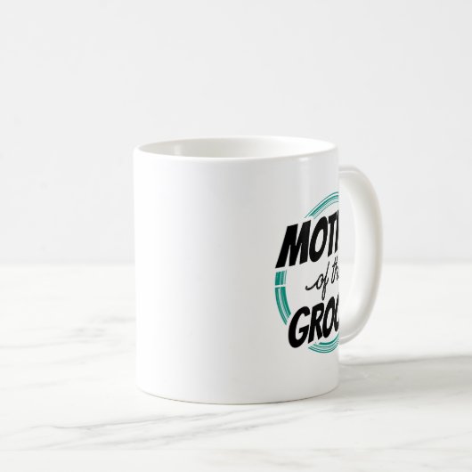新郎の母ウェディングパーティーの独身男性の母 コーヒーマグカップ (正面右)
