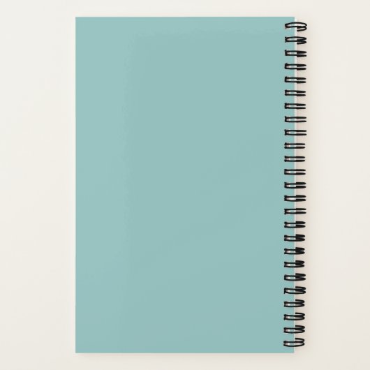 新郎の母カスタムウェディングアクアブルー ノートブック (裏面)