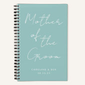 新郎の母カスタムウェディングアクアブルー ノートブック (正面)