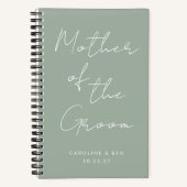 新郎の母カスタムウェディングダスティージュセージ ノートブック (正面)