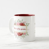 新郎の母ギフト水エレガント色フローラ ツートーンマグカップ (正面左)