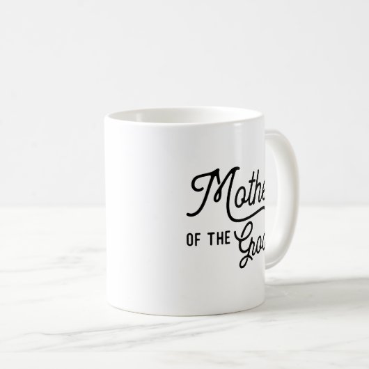 新郎の母スクリプトブライダルパーティコーヒーマグ コーヒーマグカップ (正面右)