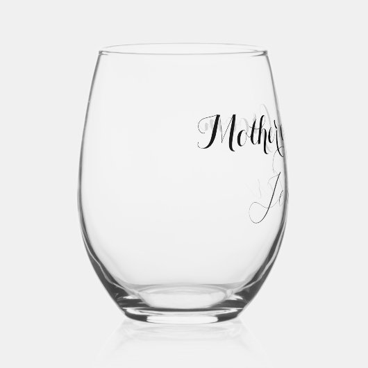 新郎の母スクリプト名ギフト結婚ズ ステムなしワイングラス (右)