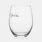 新郎の母スクリプト名ギフト結婚ズ ステムなしワイングラス (左)