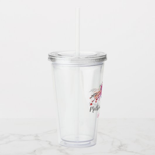 新郎の母フローラ パーソナライズされた アクリルタンブラー (右)